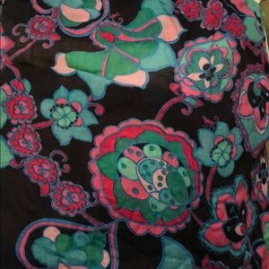 Lilly Pulitzer Black Drama Queen Murfee scarf